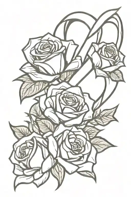 Cancer Ribbon Roses