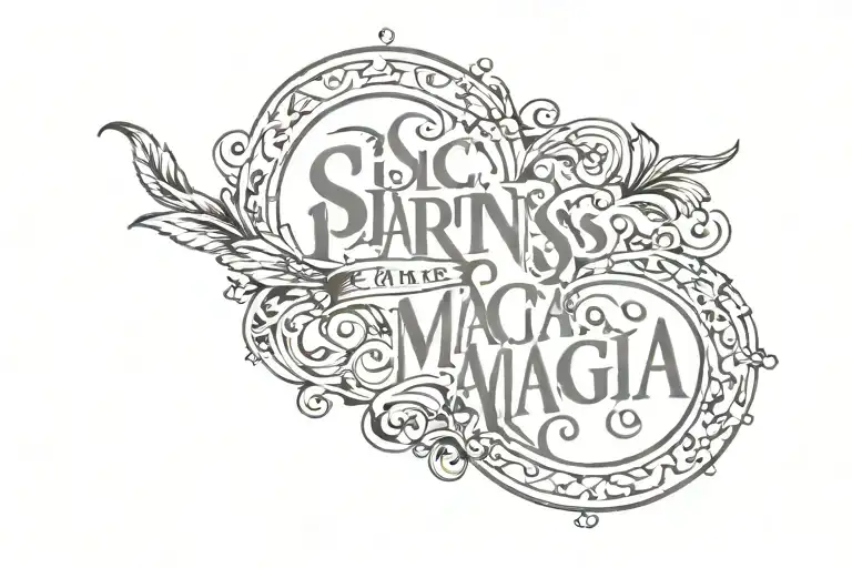 Lettering Tattoo With The Words Sic Parvis Magna