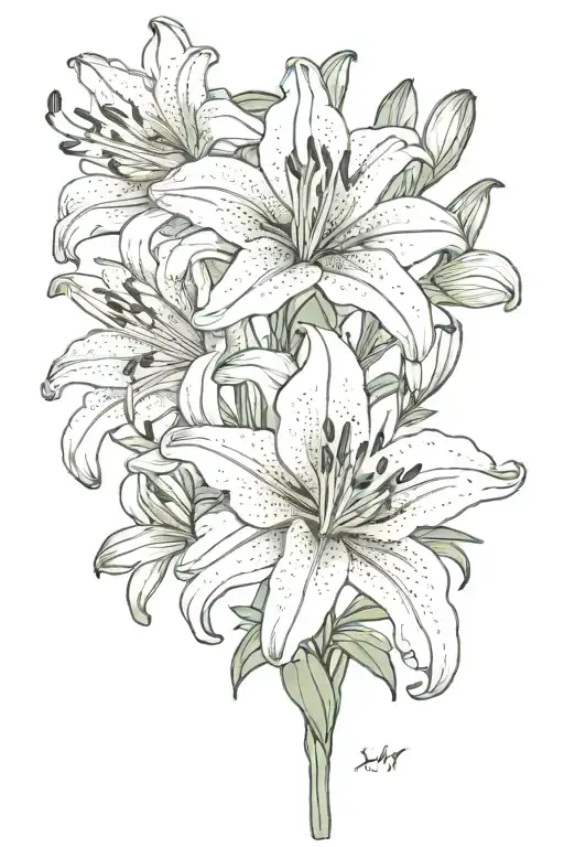 Lily Flowers With A Date In One