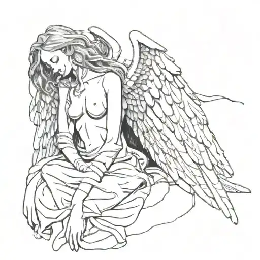 Fine Line Inspired By Betray Pain Vengence And The Painting Fallen Angel