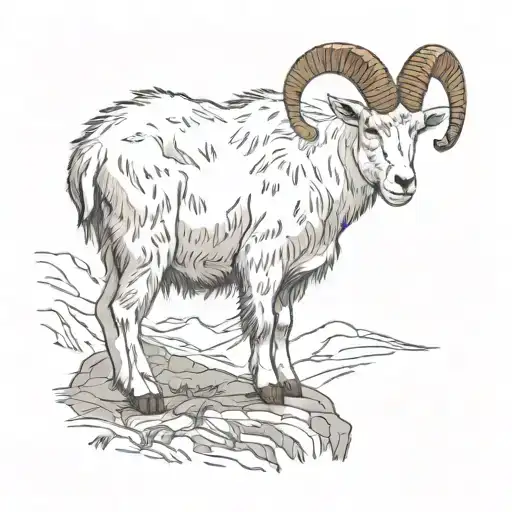 Mountain Goat Standing