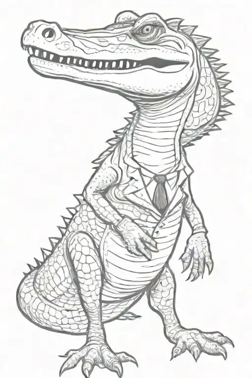 Mobster Alligator Full Body