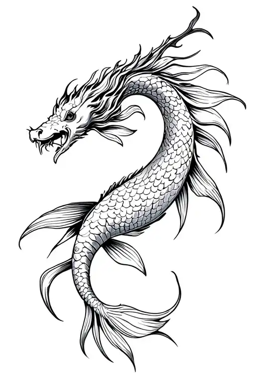 Koi Fish Dragon