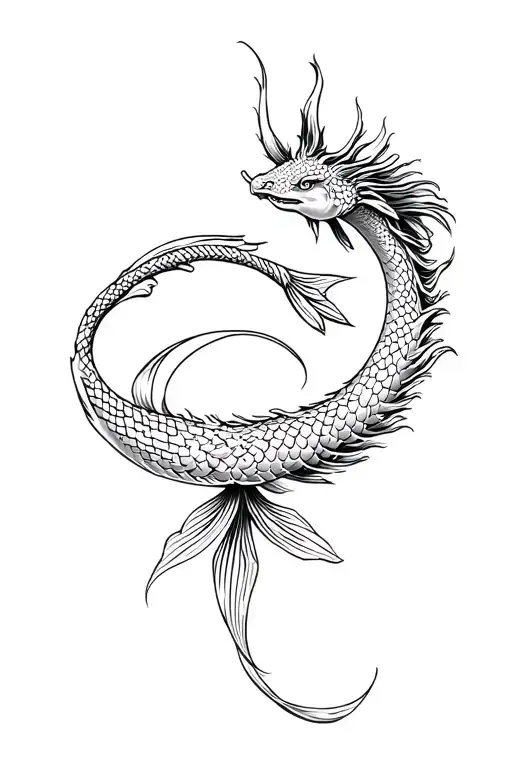 Koi Fish Dragon