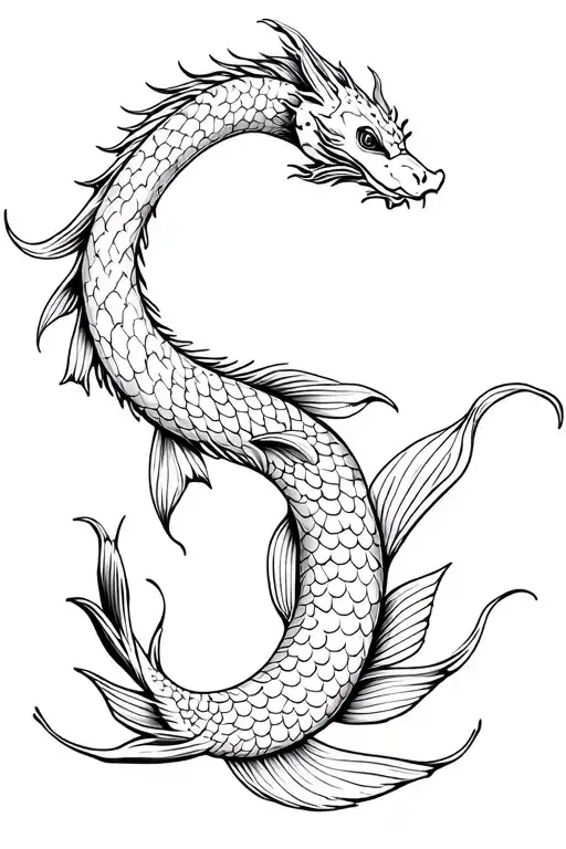 Koi Fish Dragon