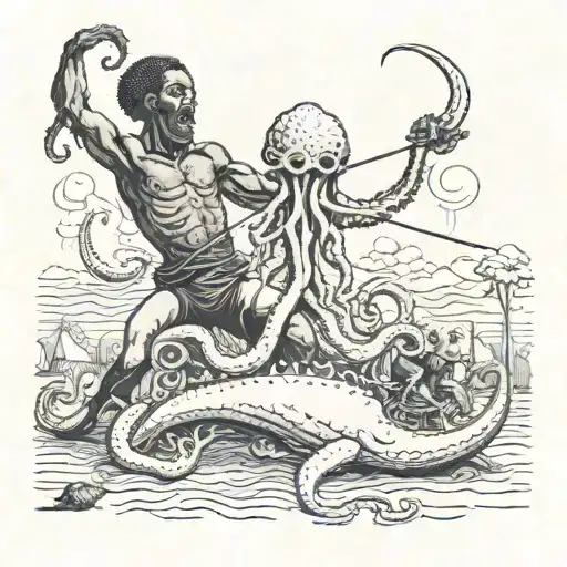 Kraken Killing Black Boy