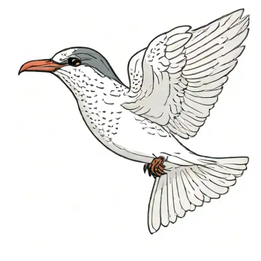 A Arctic Tern Bird Flying