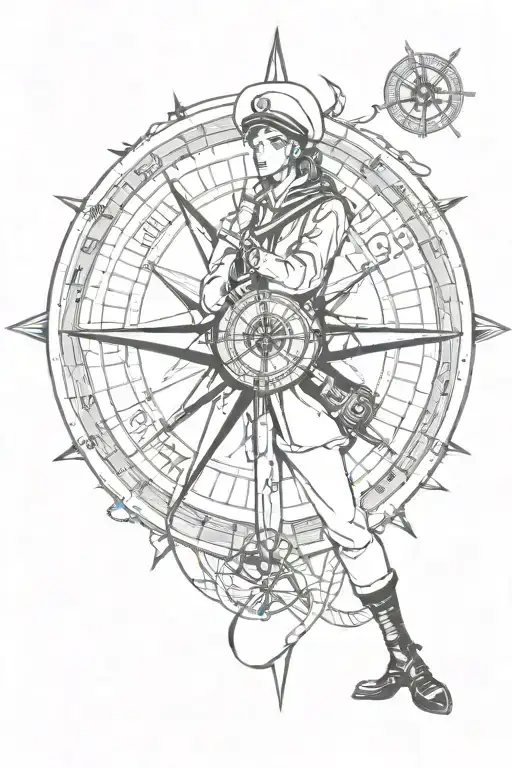 Sailor And Compass