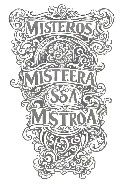 Lettering Tattoo That Says Misteriosa
