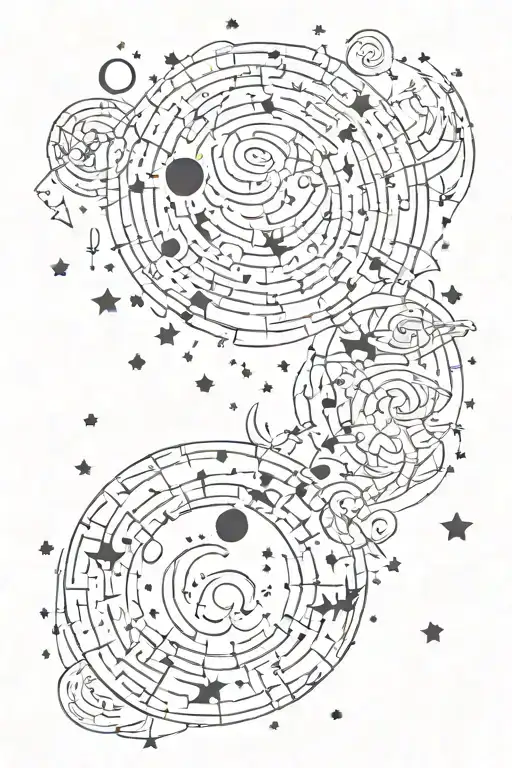 Constellations And Stars Moon