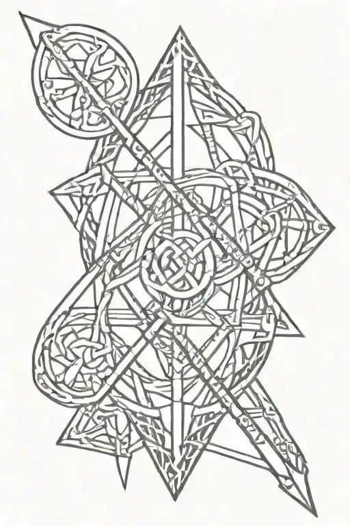 Arrow And Trinity Knot Intertwined