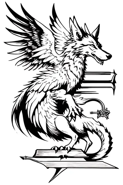 Wolves And Dragons And Books And Daggers And Angels And Angels Of Death And Phoenix And Swords