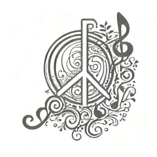 Let It Be A Musical Note With A Peace Symbol
