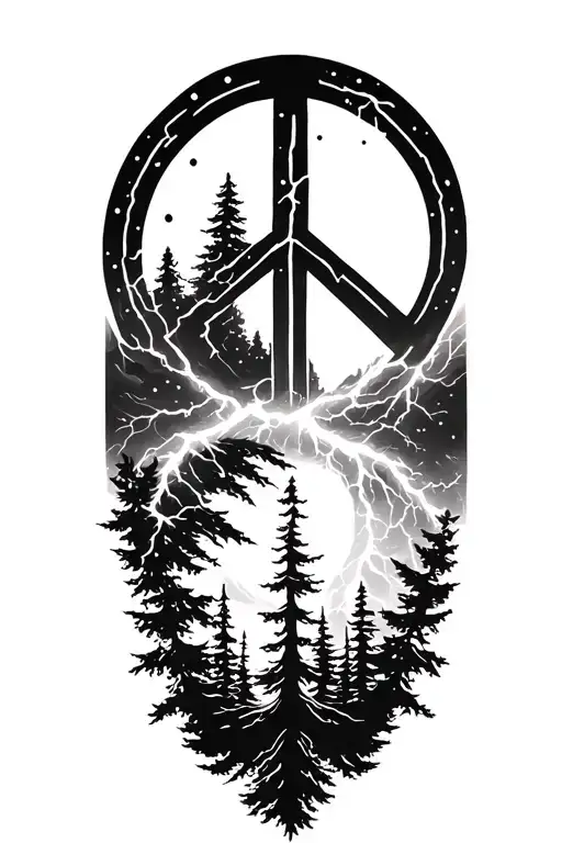 Peace And Lightining Storm And Time And Nature