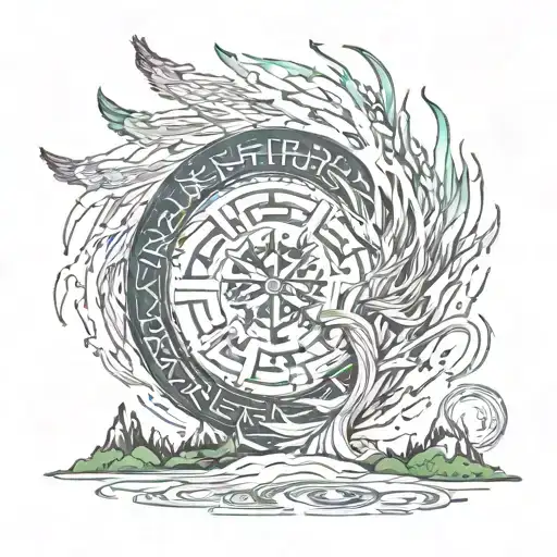 Northern Wind And Fire Tattoo