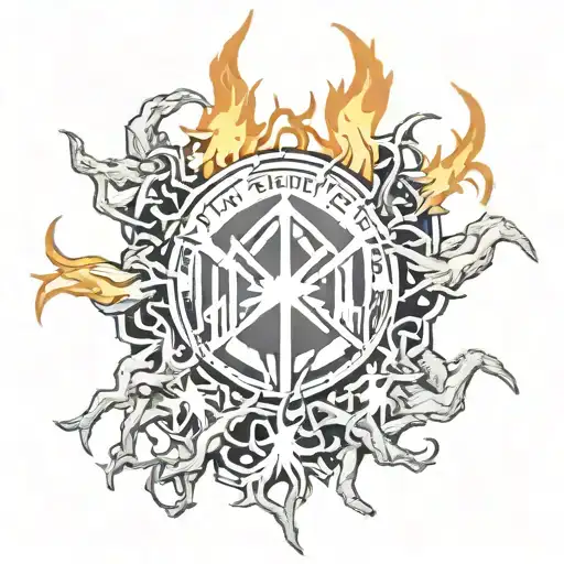 Linkin Park Hybrid Theory Logo With Feet On Fire