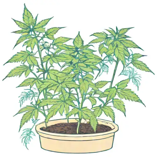 Growing Cannabis Plant