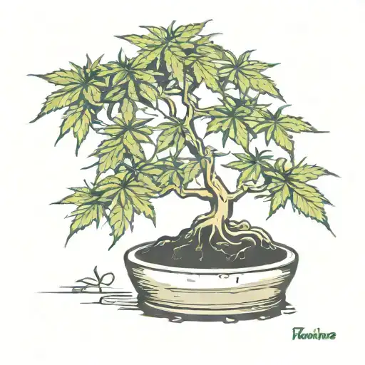 Cannabis Plant Growing Like A Bonsai Tree