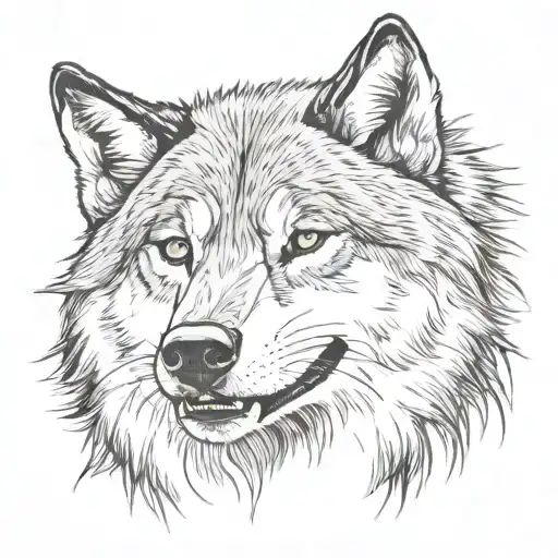 Wolf With A Grin