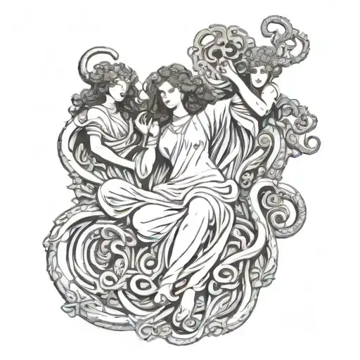 Hecate And Medusa Surrounded