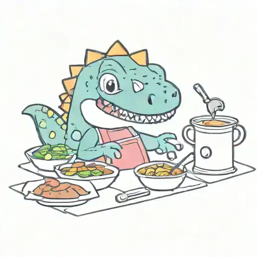 Cute Dinosaur Simple Cooking