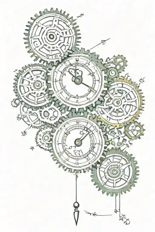 Space Time Clock Gears