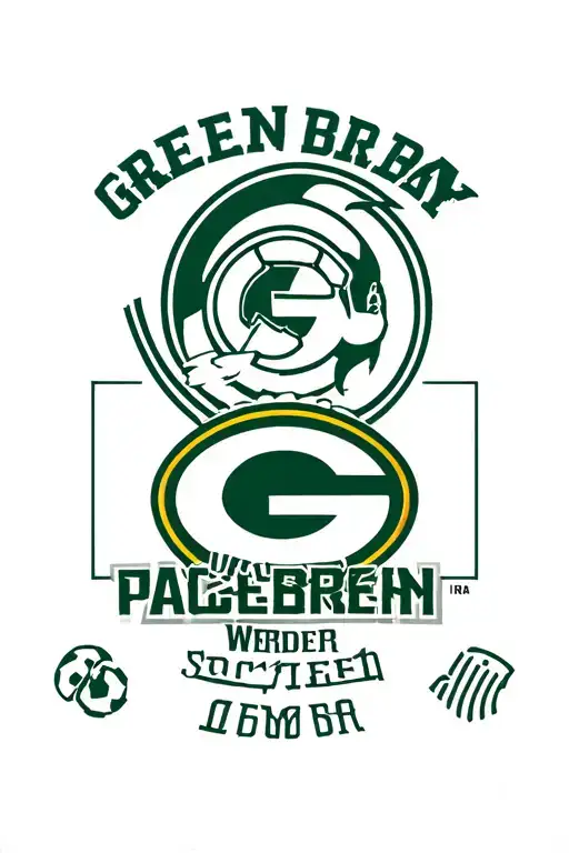 Logos Of Green Bay Packers And Soccer Team Werder Bremen Mixed Up In A Stoner