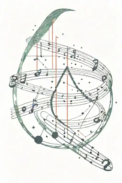 Sonder Galaxy Filled Skyline Dna Helix Music Notes Capricorn