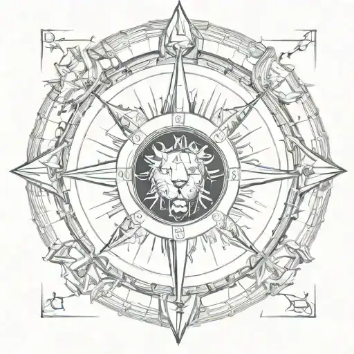 Lion Compass Surrounded
