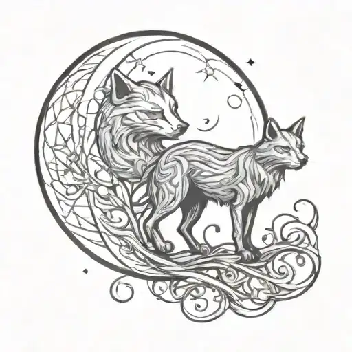 Spynx And Moon Merging Together