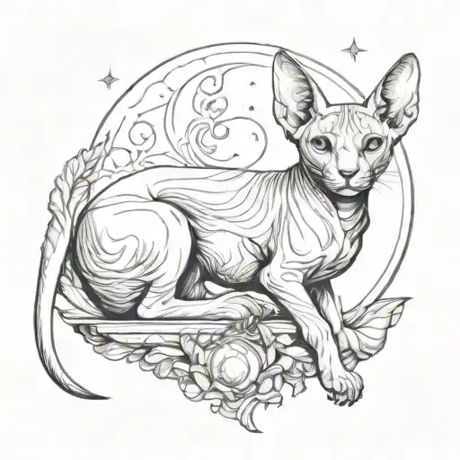 Sphynx And Moon Made