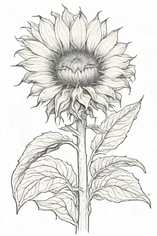 Back Of A Sunflower