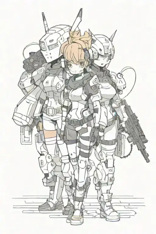 Anime Cyberpunk Tattoo