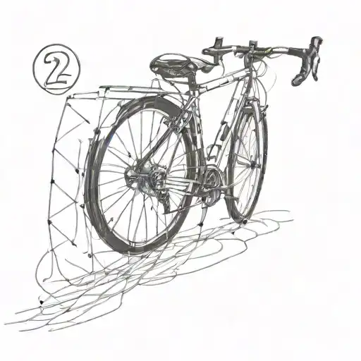 Bike With A Shape Of A 23 In Background