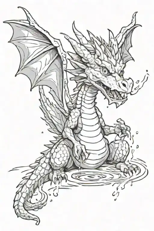 Dracofeu Spits Water