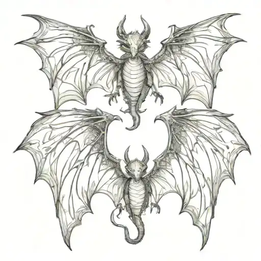 Dragon And Bat Wings