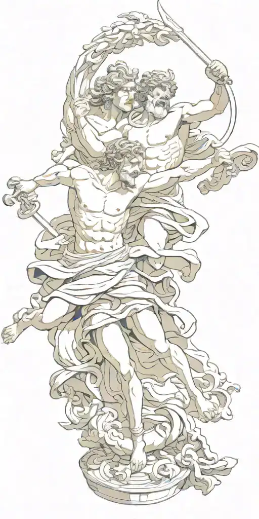 Greek Mythology Gods Battling