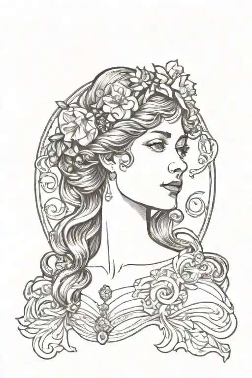 Art Nouveau Female Portrait