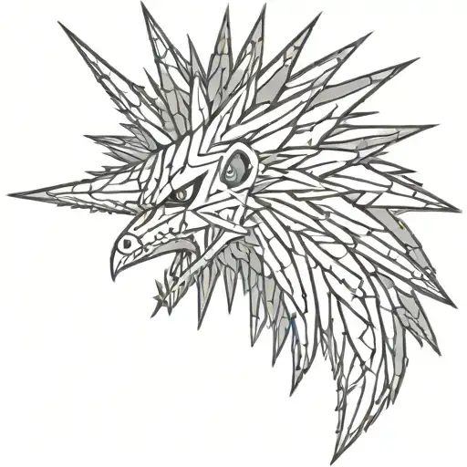 Dark Spiky Stencil Outline