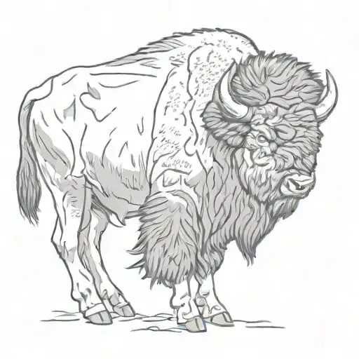 Bison Side Profile Looking