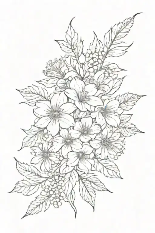 The Composition Of The Symbol Of December Birth Flower