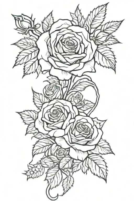 The Composition Of The Symbol Of December Rose Leading