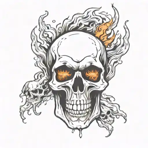 Skull With Fire Inside
