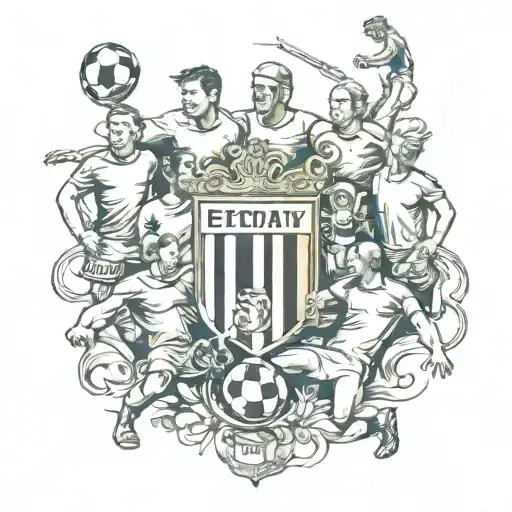 Classical Football Team Tattoo Design