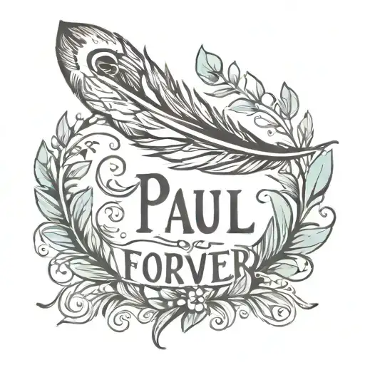 I Love Paul Forever Feather