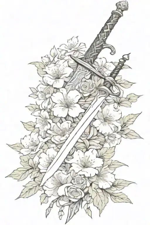 Sword And Flowers