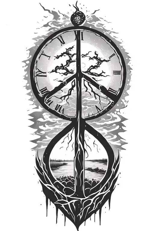 Peace And Lightining Storm And Time And Nature