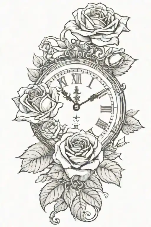 Clock And Rose