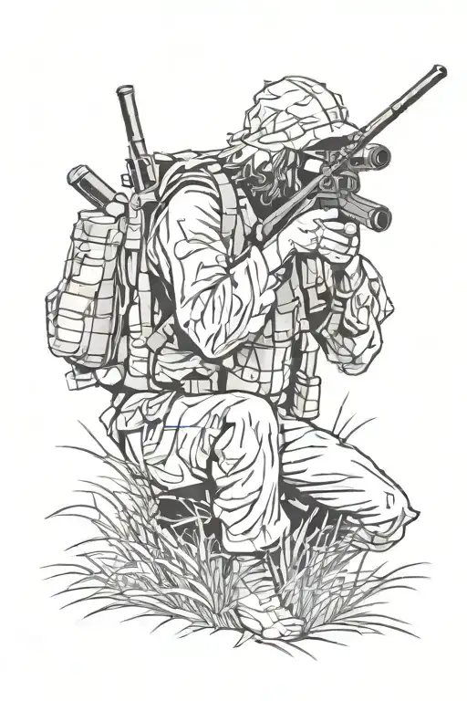 Sniper In A Ghillie Suit