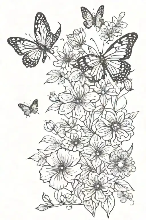 Flowers With Butterflies And Dragonflies Pain Hatred